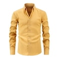 thumbnail image 1 of Blusa y camisa de manga larga con cuello vuelto para hombre, estilo casual, con botones, estampado playero, de poliéster., 1 of 5