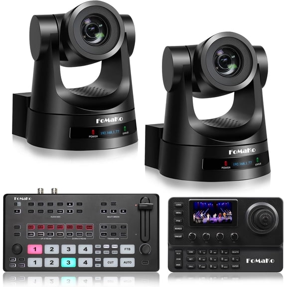 FoMaKo 20x ptz camera Bundle black(FMK20SDI X2 M2 KC606)