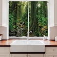 thumbnail image 2 of Ambesonne Forest Kitchen Curtains, Moss on Trees Stream, 55"x39", Green, 2 of 3
