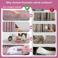 thumbnail image 5 of Lapalife 2 Panels Blackout Velvet Curtains, Scroll Floral Pattern Rod Pocket Thermal Insulated Velvet Curtain Drapes for Living Room, 52"x 96", Pink, 5 of 7
