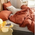thumbnail image 2 of Pavish Export Pom Pom Duvet Cover in Burnt Orange Bedding Set, Rust Comforter Cover, Duvet Cover Set Bedding Custom Size Duvet Cover Set Sup.King, 2 of 5