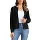 thumbnail image 1 of Cárdigan de punto para mujeres, con botones, cuello redondo, suéteres de manga larga, abrigo M negro, 1 of 6