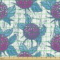 thumbnail image 2 of Botanical Sofa Upholstery Fabric by the Yard, Grunge Abstract Floral Pattern with Chrysanthemums, Decorative Fabric for DIY and Home Accents, Fuchsia Slate Blue by Ambesonne, 2 of 5
