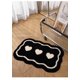 thumbnail image 5 of Alfombra de baño de lujo, alfombra de baño de microfibra absorbente de agua súper suave, alfombra de baño peluda de felpa antideslizante, 16 x 24, negro, 5 of 5