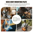 thumbnail image 3 of Raindrops Electric Guitar Part 1 Set Neck Plates Metal Rectangular for Musicians Performance Recording Practice, 3 of 6