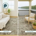 thumbnail image 4 of Addison Rugs Chantille Indoor/Outdoor Transitional Floral Aloe Machine Washable Rectangle Rug, 10' x 14', 4 of 8
