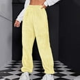 thumbnail image 2 of MeetoTime Winter Fleece Pants for Women Casual High Waisted Sweatpants Athletic Wide Leg Baggy Comfy Soft Warm Fuzzy Pants, 2 of 6