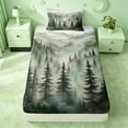 thumbnail image 3 of meiyoeat Green Pine Green Twin Sheets For Girls,Nature Scenery Bedding For Adults,3-Piece, 3 of 6