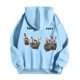 thumbnail image 4 of WILLBEST Sudaderas Deportivas para Hombre, Suéter con Capucha y Bolsillo De Manga Larga para Otoño e Invierno, con Estampado De Conejo Divertido De Color Sólido para Hombre y Mujer Grande, 4 of 5