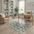 thumbnail image 2 of ODIKA 4'x6' Washable Area Rug Stain Resistant, Low Pile, Easy Care Vintage Ribbon Delicate Border Scroll Boho Toss Pink Coquette Refined Structured for Dorm Room, Small Living, 2 of 7