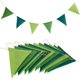 thumbnail image 1 of Linen & Twine Pennant Flags Banners for Party Birthday Festival Celebration Triangle Green 3940x170x3mm, 1 of 5
