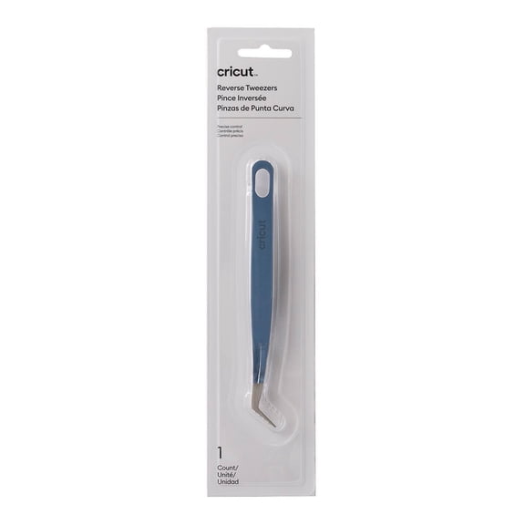 Cricut Reverse Tweezers, Blue - Precision Tool for Crafting and Design Applications