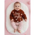 thumbnail image 5 of Baby Boy Girl Halloween Oversized Knit Sweater Letter Pumpkin Chunky Long Sleeve Pullover Sweater Shirts Warm Fall Winter Tops Clothes, 5 of 8