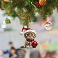 thumbnail image 2 of TIELUTT 2D Acrylic Cartoon Funny Christmas Cat Christmas Tree Pendant Acrylic Christmas Cartoon Cute Christmas Cards Blank Banner Holder Table Yard Signs Customized Letters Flower Pot Stake Cards, 2 of 4