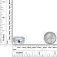 thumbnail image 6 of Gem Stone King 925 Silver and 10K Yellow Gold Moissanite and Blue Created Sapphire and Lab Grown Diamond Engagement Ring for Women | 0.86 Cttw | Round 4MM | Birthstone | Size 5, 6 of 6