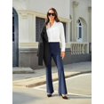 thumbnail image 5 of Womens Bootcut Dress Pants Business Casual Work Pants with Pockets High Waist Stretchy Trousers Pull On Office Slacks, 5 of 10