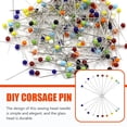 thumbnail image 3 of 500Pcs Multicolor Straight Head Pin Location Pin Corsage Stick Pin DIY Accessories, 3 of 7