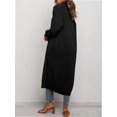 thumbnail image 4 of Womens Casual Long Cardigan Long Sleeve Open Front Sweater Coat Outerwear, 4 of 4
