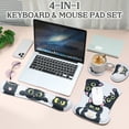 thumbnail image 3 of sixwipe Ergonomic Mouse Pad with Wrist Rest, Desk Keyboard Wrist Rest and Computer Wrist Support with Cute Cat Pattern, No Slip Keyboard Wrist Pad with Coaster for Easy Typing and Hand Pain Relief, 3 of 7