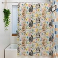 thumbnail image 3 of Happy Easter Shower Curtain Set, Waterproof Shower Curtains for Bathroom, Spring Watercolor Rabbits Eggs Flower Beige Washable Fabric Cloth Bath Curtain for Bathtub Decoration with Hooks 60x72 Inches, 3 of 9