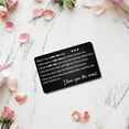 thumbnail image 5 of I Love You Wallet Card Engraved Wallet Insert Metal Wallet Card Insert Anniversary Romantic Mini Love Notes Gift For Men Husband Boyfriend Fiance Valentine Day Wedding Birthday Christmas Black, 5 of 9