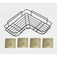 thumbnail image 1 of Estante de almacenamiento para inodoro de hierro forjado adhesivo para el hogar Estante de almacenamiento para inodoro de esquina sin perforaciones para baño, 1 of 2