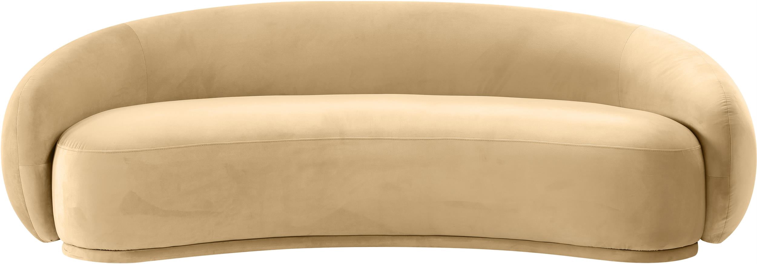 Meridian Furniture Emery Camel Velvet Sofa