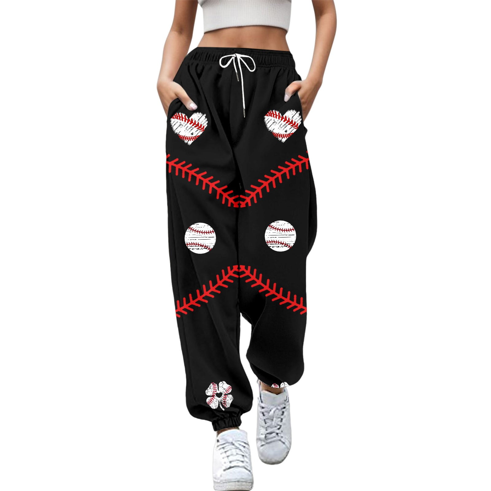 SCBFDI Pantalon Sport Femme, Pantalon De Baseball Pour Jeunes