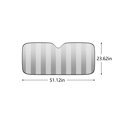 thumbnail image 3 of KQJQS Front Windshield Sun Shade - Accordion Folding Double-sided Auto Sunshade For Medium And Small Car 51 X 23 Inch (Gray), 3 of 8