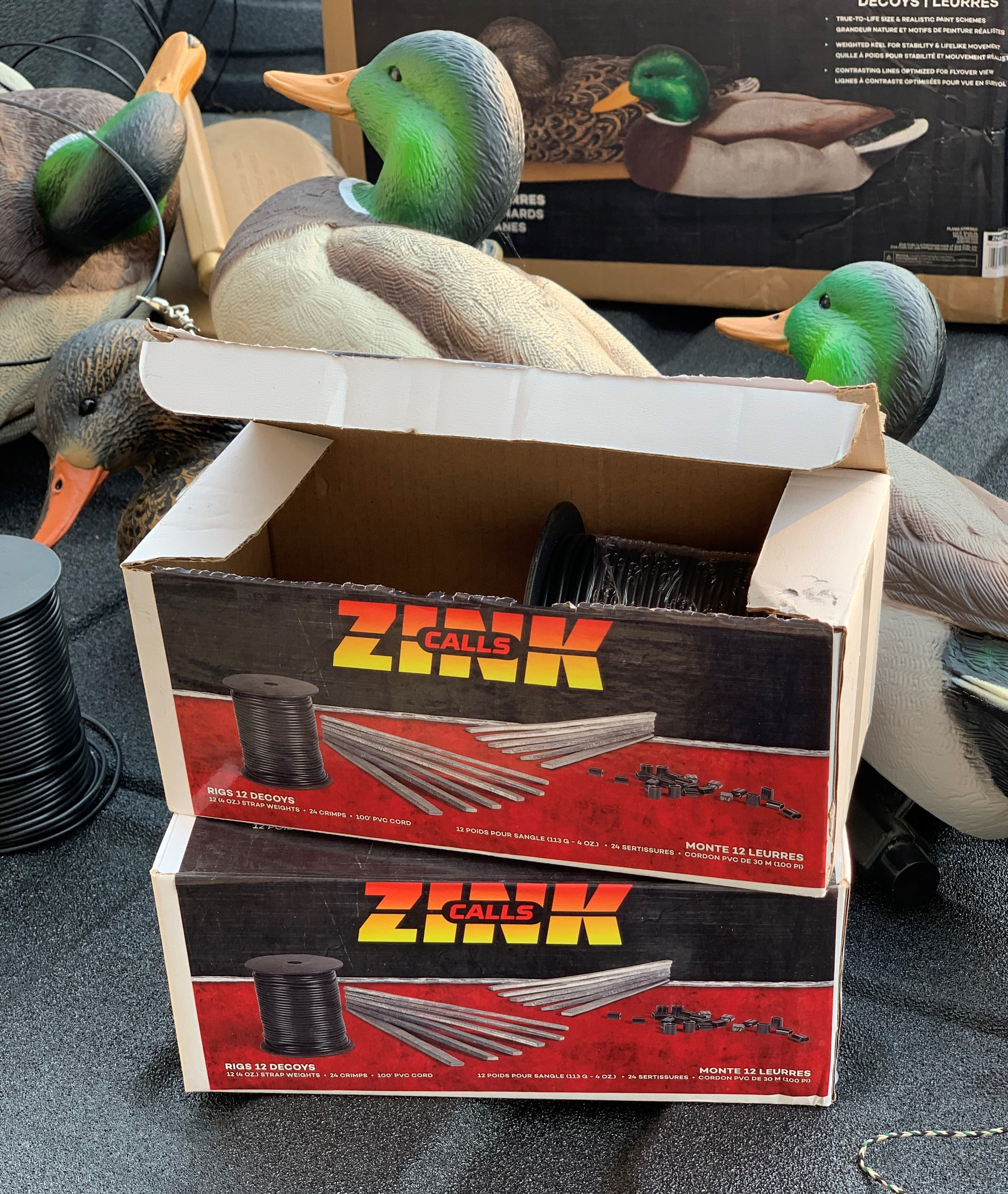 Zink Decoy Rigging Kit with 4oz Weights, 200ft Sturdy PVC Line, 24 Line Crimps - Model ZNKAY021W