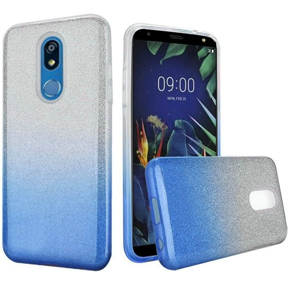 GSA Gradient Glitter Candy Case for LG K40, Harmony 3, Xpression Plus 2 (2019), Solo - Blue