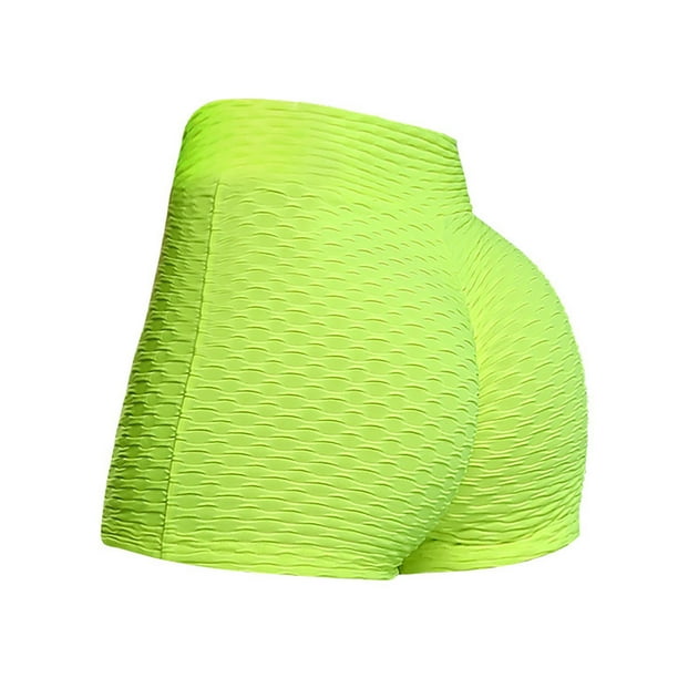 ZKCCNUK Yoga Shorts Women High Waist Hip Stretch Fitness Wrinkled