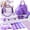 Purple, variant on Pilates Kit, Pilates Equipment for Workouts, Pilates Essentials Kit for Women with Pilates Ring and Ball Set, Socks, Ankle Resistance Bands with Cuffs, Resistance Band and Massage Ball
