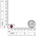 thumbnail image 6 of Gem Stone King 925 Sterling Silver Ruby Red Mystic Quartz and Simulated White Opal Engagement Ring for Women | 2.30 Cttw | Oval 9X7MM | Gemstone Birthstone | Size 9, 6 of 6