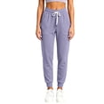 thumbnail image 4 of Womens Workout Sweatpants Drawstring Elastic Waist Jogger Pants with Pockets Gym Casual Purple M, 4 of 9