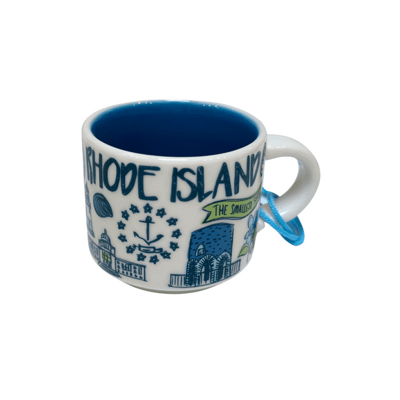 Starbucks Been There Series Rhode Island Ceramic Demitasse Ornament Mug, 2 oz