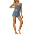 thumbnail image 2 of Unique Bargains Women's Pajama Spaghetti Strap Cami Shorts Lounge Sleepwear Sets, 2 of 5
