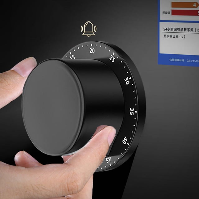 Temporizador de cocina Reloj mecánico con temporizador de cocina de 60 tiempo de tiempo de tiempo de para accesorios de cocina en la encimera o para Negro perfecl temporizador mecánico