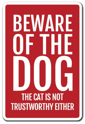 PLASTIC SIGN "Beware Of The  Dog" Stick-on Oz Stock Free Shipping 