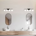 thumbnail image 4 of VAD-324W-MB-AGB Dainolite Vivaldi - 4 Light Bath Vanity In Transitional Style-8 Inches Tall and 32.5 Inches Wide-Matte Black/Aged Brass Finish, 4 of 9