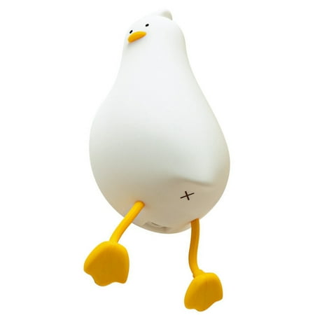 

Lying flat and rolling duck night light funny and creative silicone LED night light usb rechargeable mobile phone holder children s gift