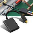 thumbnail image 4 of Tihebeyan 1 in 2 Out Dual Port Digital Optical Audio Toslink Splitter Adapter Audio Fiber Optic Cable(Black), 4 of 9
