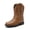 BROWN, variant on Toddler Little Boys Girls Cowboy Boots Kids Western Square Toe Riding Mid Calf Boots