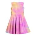 thumbnail image 7 of Mevxay Girls Tie Dye Dress Sleeveless Crew Neck A-Line Swing Flare Skater Dresses for 6-14 Years Pink, 7 of 7