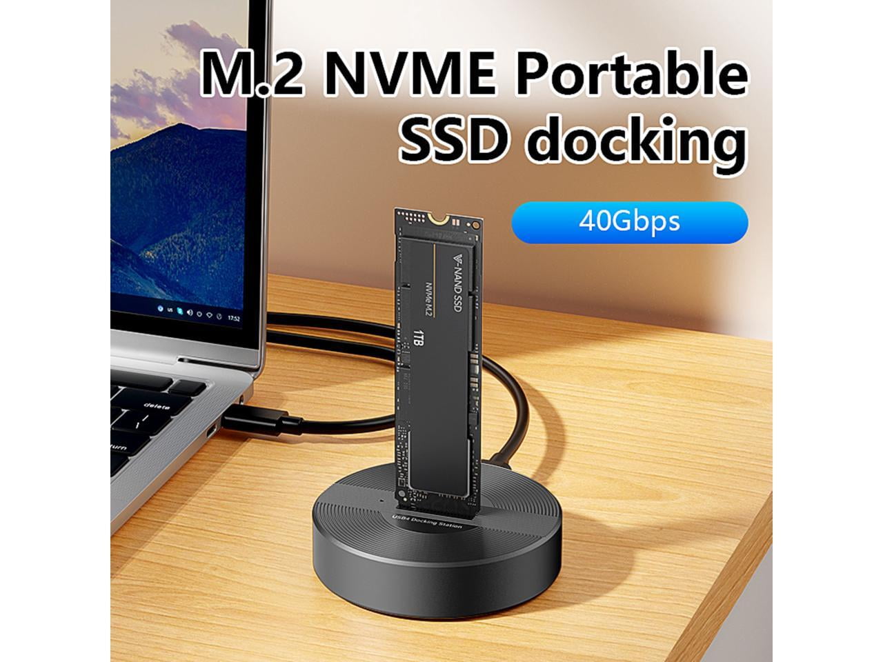 USB4.0 (USB-C) 40G Portable NVMe M-Key (B+M) / NVMe / PCIe SSD (22110, 2280, 2260, 2242, 2230) Ultra Fast External SSD Docking (Docking Only)