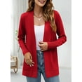 thumbnail image 2 of Womens Cardigan Sweater Long Sleeve Open Front Knit Cardigan Sweater with Pockets, 2 of 5