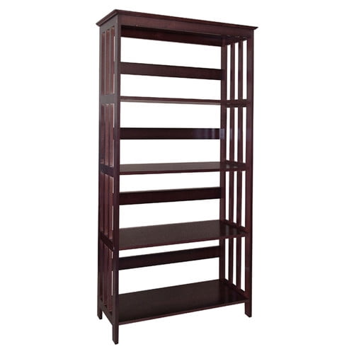 Mission Style 4Shelf Bookcase, Espresso