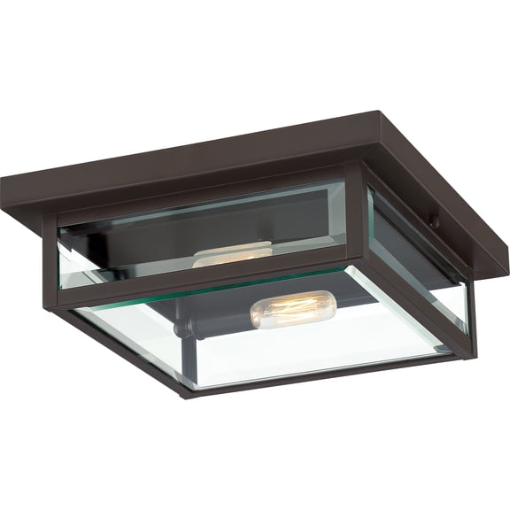 Westover 2-Light Western Bronze Outdoor Flush Mount Light