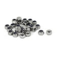 thumbnail image 1 of Unique Bargains M6 x 1mm 304 Stainless Steel Nylock Nylon Insert Lock Nut Locknut 30PCS, 1 of 3