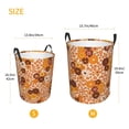 thumbnail image 3 of Balery Hippie Ditsy Floral Cesta de ropa redonda con asas, impermeable, independiente, para ropa, juguetes, dormitorio y familia-Small, 3 of 6
